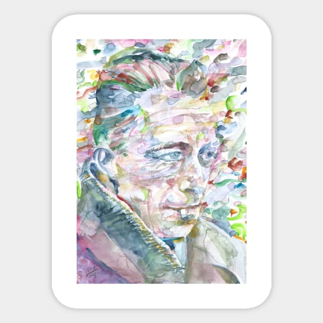 ALBERT CAMUS watercolor portrait .4 Sticker by lautir
